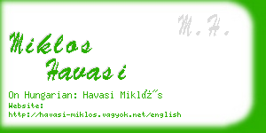 miklos havasi business card